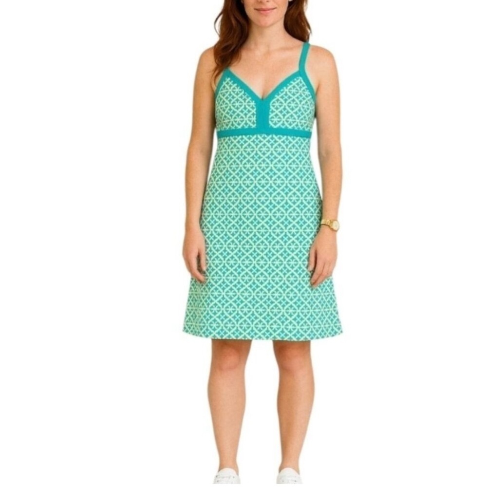 Patagonia Minette Wayward Tank Dress Stretchy Strappy Back Green Size Large